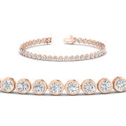 5.50 Carat Diamond Bezel Set Tennis Bracelet